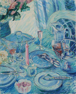 Blue Table 73x60